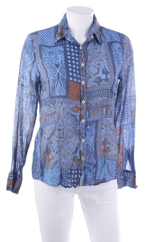 Marco pecci hemd bluse - hemd-bluse, blau