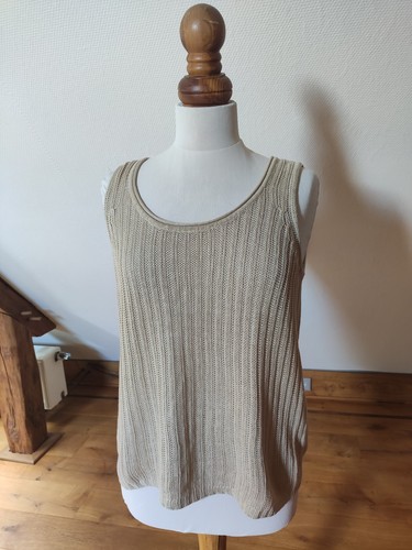 Strick top pullunder - strick, beige