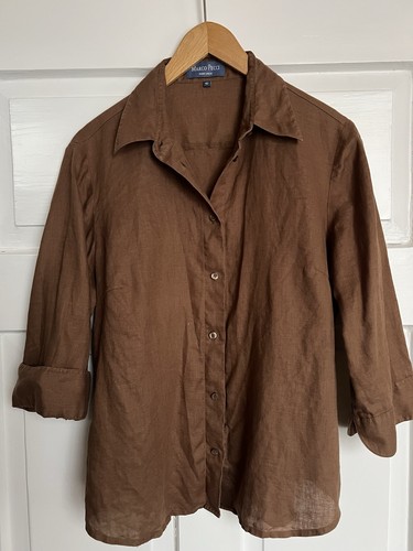 Marco pecci leinen bluse - marco, leinen-bluse